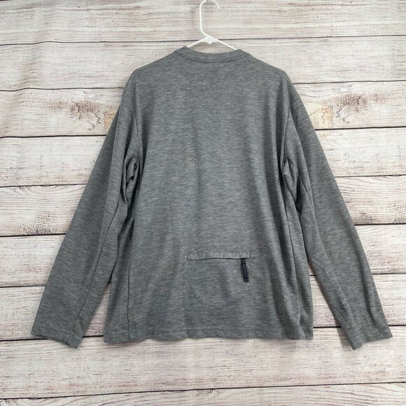 REI 1/2 Zip Pullover Shirt Men's XL Gray Back Pocket Cycling Hiking Long Sleeve - Picture 2 of 9